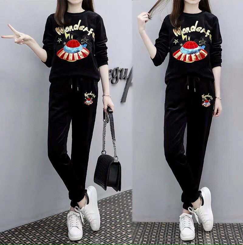 Set Nhung Họa Tiết Nón Đính Kim Sa - BTN81